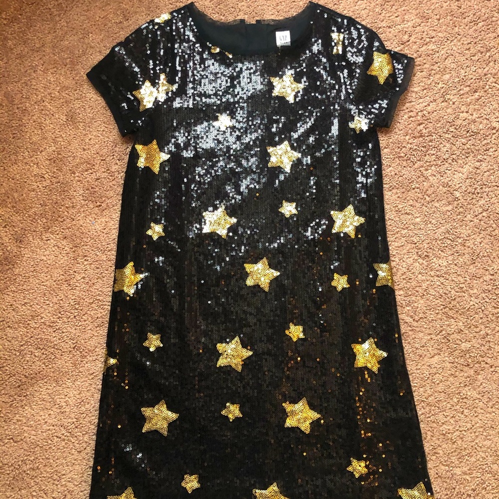 Girls Gap Star Sequence Dress Size Large